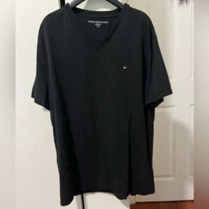 Tommy Hilfiger Black V‑Neck Short Sleeve Tee